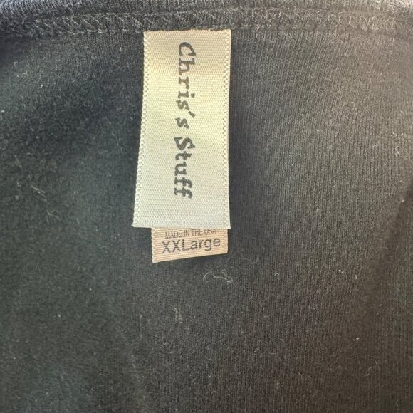 Chris's Stuff Size XXL Black Rhinestone Embellished Group Therapy VNeck TShirt - Picture 5 of 6